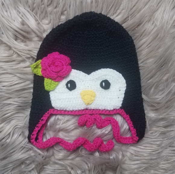 Handmade Other - 🐧 Handmade Crochet Penguin Hat Sz 4-8 yr old